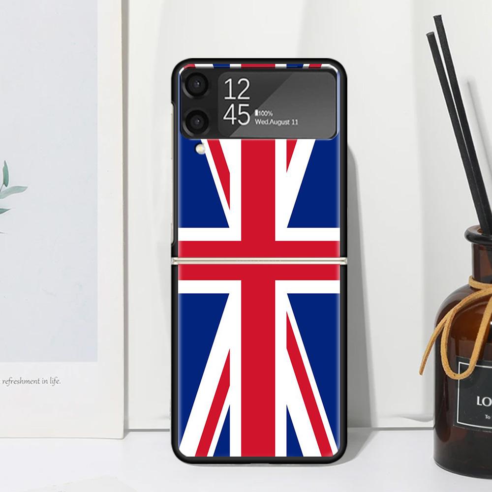 Чехол для телефона Union Jack Англия Флаг Великобритании Для Samsung Galaxy Z Flip 7 Flip7 Zflip 6 Flip6 5 Flip5 4 Flip4 3 Flip3 5G Fundas Черный Co