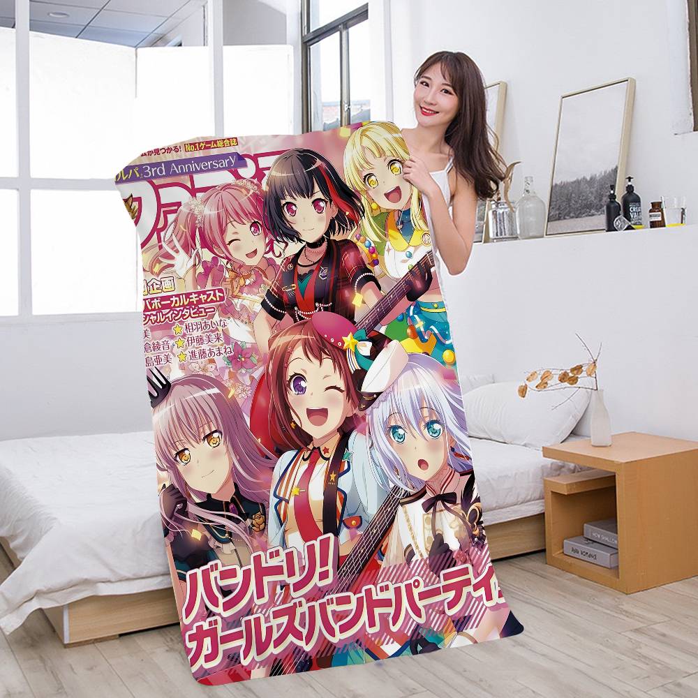 Аниме BanG Dream Аниме Пляжное Полотенце для Купания Мягкое Впитывающее Салфетка Детские Подарки Для Детей Путешествия Кемпинг Спортзал