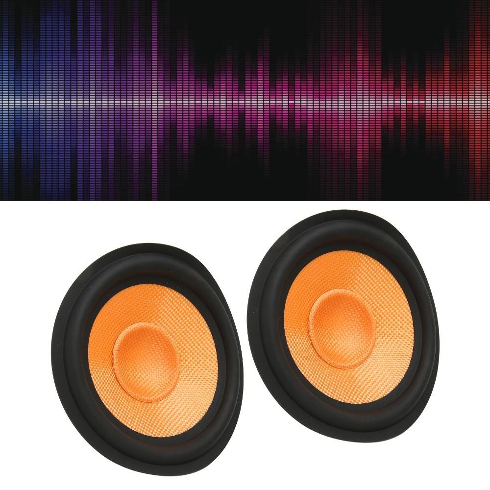 2PCS Orange Subwoofer Cone Rubber Surround Drum Paper Paper Speaker Cone Speaker Repair