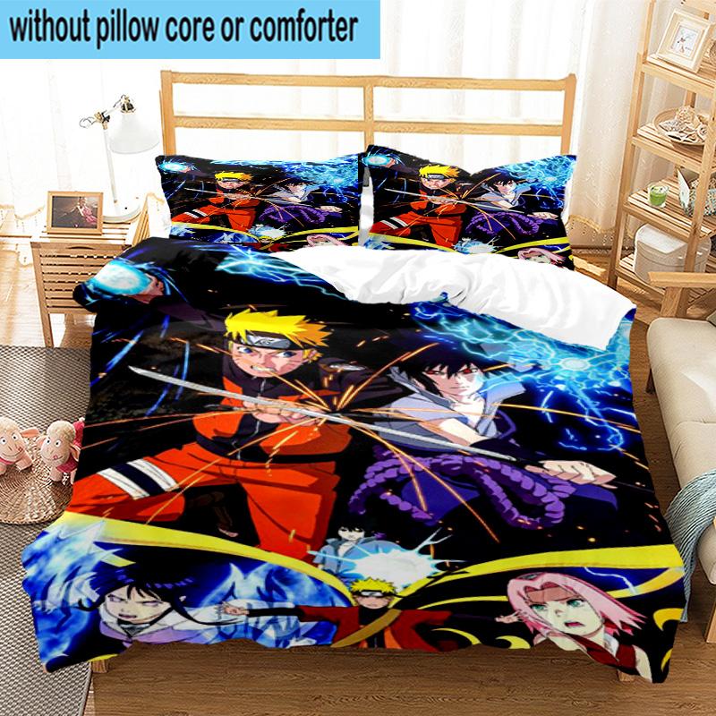 3PCS Ninja And Friends Collage 3pcs Bedding,Including 3PCS Duvet Cover And 2pcs Pillowcases Perfect for Christmas,Ideal for Bedroom, Dormitory
