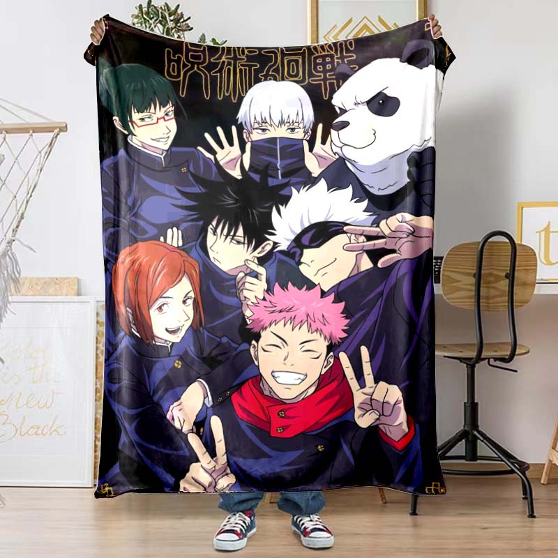 The Jujutsu Kaisen Patterned Blanket Is Perfect for Bedding or Any Other Occasion, Making It A Perfect Gift Choice.