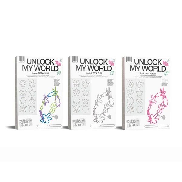 fromis_9 1st Full-length Album Unlock My World Photobook 3-piece Photobook Set
