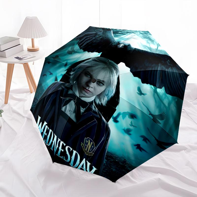 1pc Addams Family Wednesday Enid1 Umbrella, Sun Protection, And UV Shielding. It Has Eight Sturdy Ribs for Outdoor Use And Perfect Gift