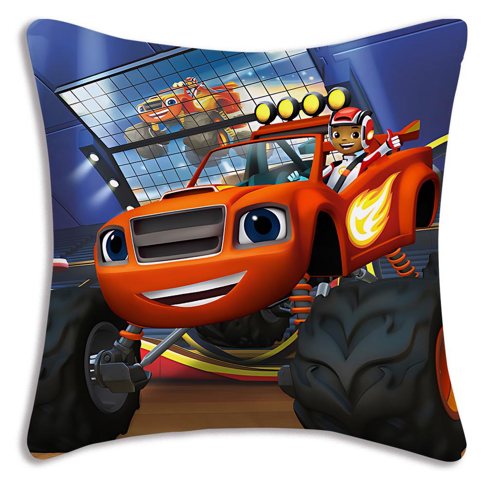 Чехлы на подушки 'Вспыш и Чудо-машинки' Мультяшные Декоративные для дивана Домашние Двусторонние Печать Короткий Плюш Милый Чехол для Подушки