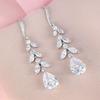 925 Sterling Silver Drop Earrings for Women Brilliant AAA Cubic Zirconia Romantic Lady's Earrings Party Fancy Gift Jewelry