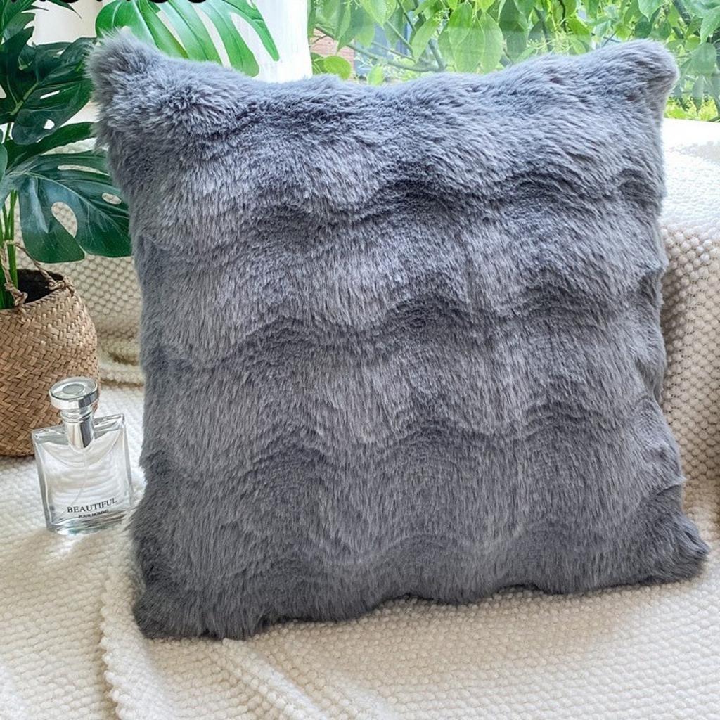 Thick Plush Fleece Throw Pillow Cover 18 Inch Soft Decorative Cushion Cover For Sofa Bedroom Pillow Cover