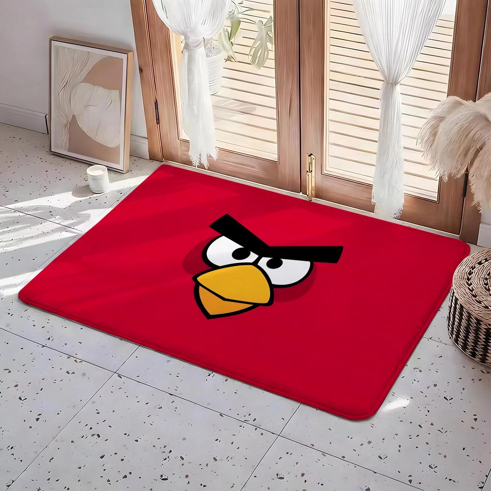 Коврик для пола Angry Birds Эко-фланель Коврик для двери Нескользящий Без запаха Для помещений Мягкий Короткий ворс Ковер для пола