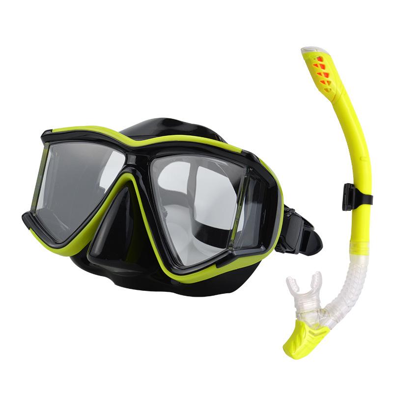 New diving goggles set, outdoor snorkeling equipment, high-definition waterproof large-frame swimming goggles, unisex diving goggles