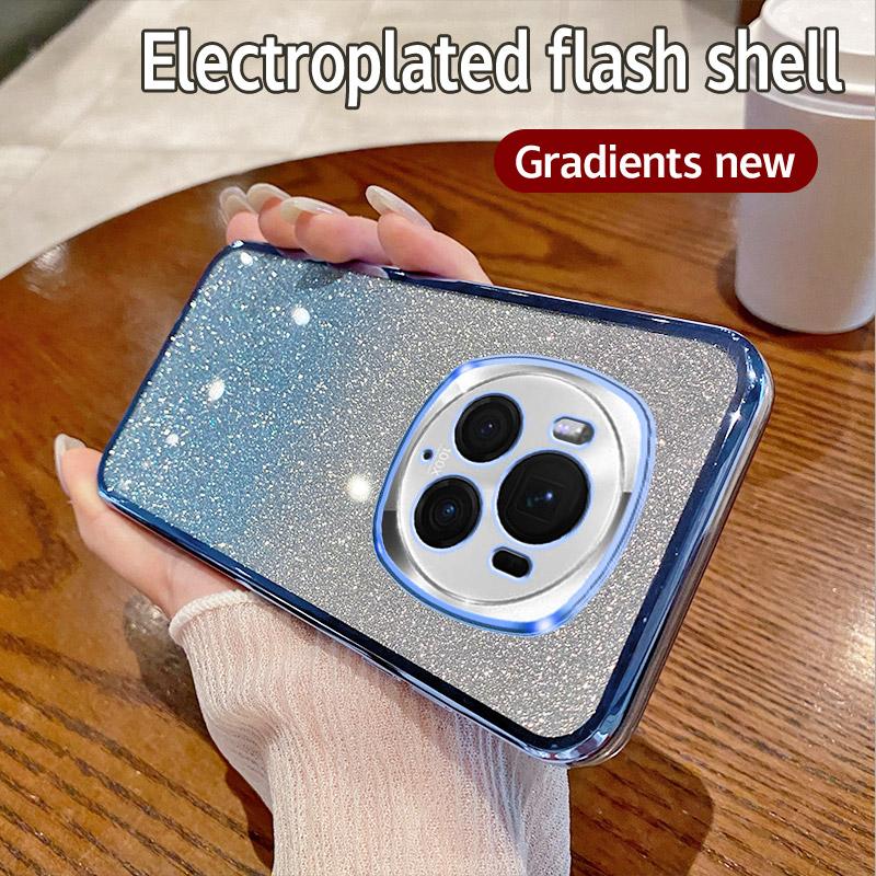 Чехол для Honor Magic6 Pro Чехол для телефона Honor BVL-AN16 с блестящим покрытием, силиконовый объектив камеры, мягкая задняя крышка