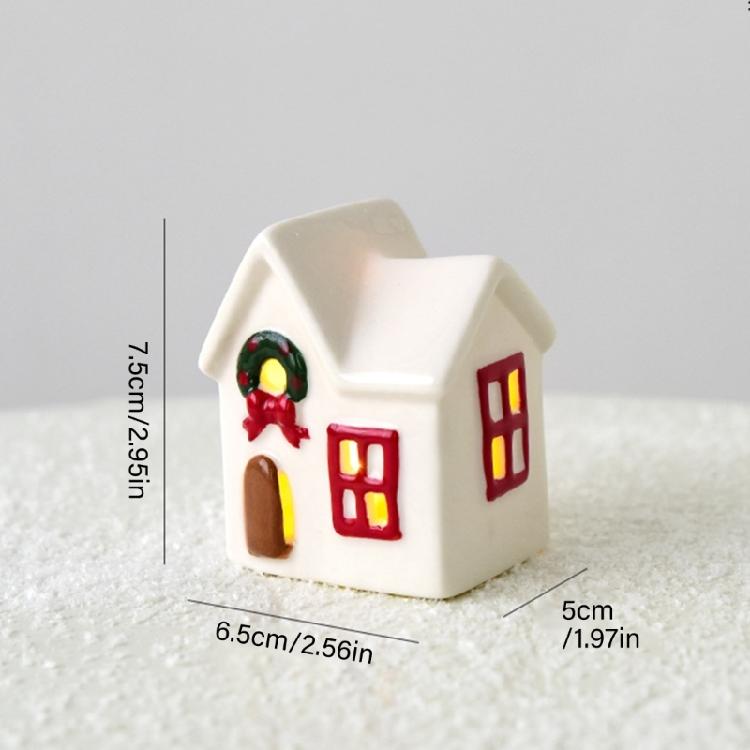 Праздничные керамические домики, декорации, подсвечники на батарейках, рождественская деревня, сезонный подарок, готовые к праздничной демонстрации