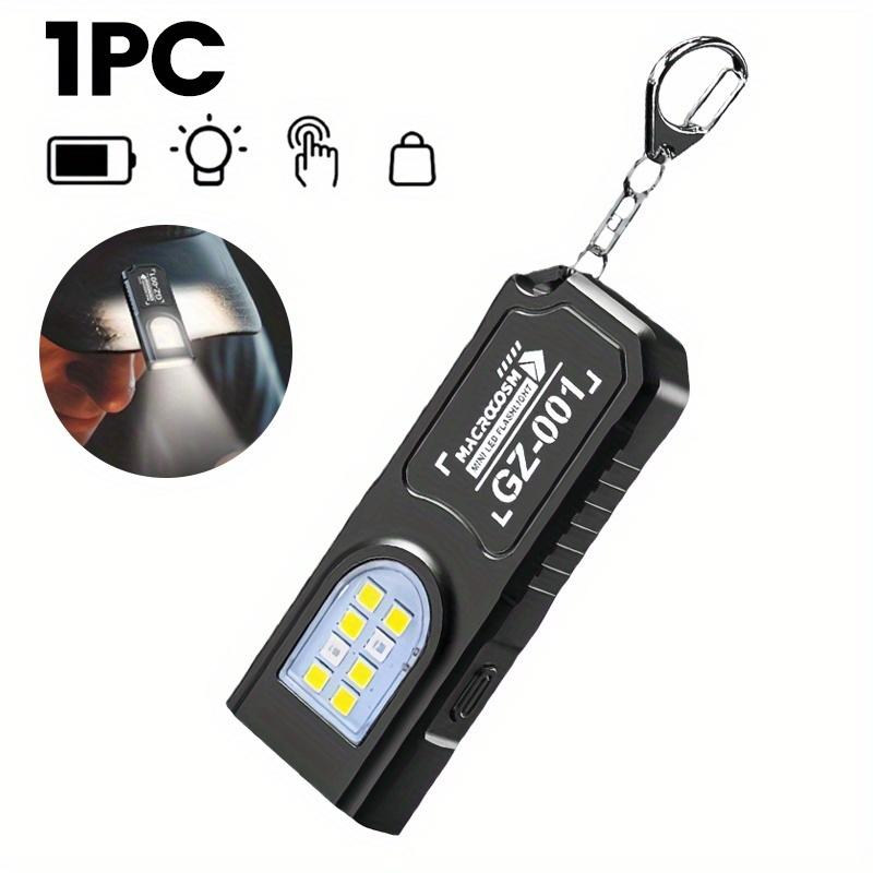 Мини COB светодиодный фонарик, перезаряжаемый, портативный, EDC, фонарь-брелок USB C, flood-фонарь для работы с клипсой и магнитом, для экстренных случаев