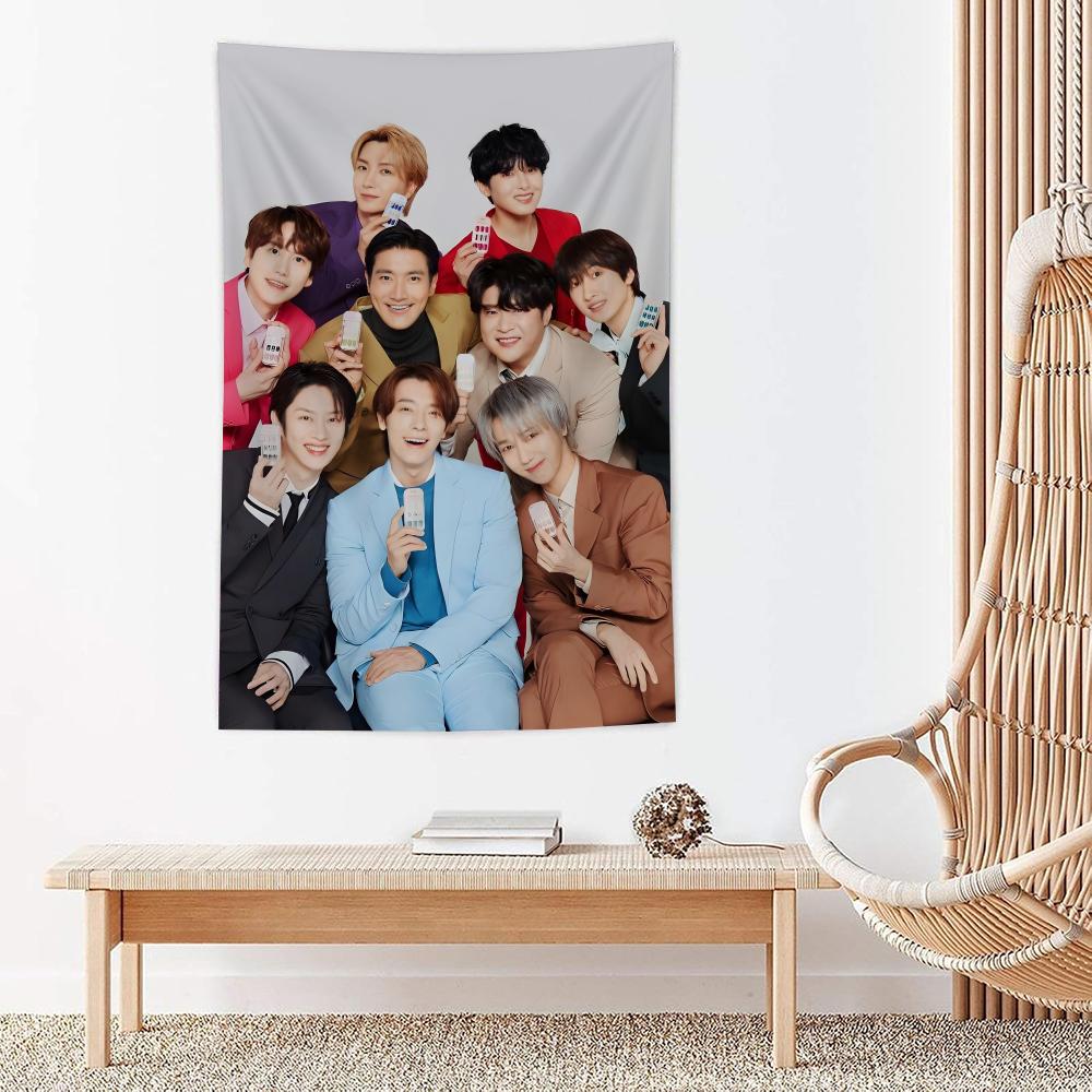 K-pop группа SSuper Junior Гобелен Микрофибра Настенное панно Для спальни Гостиной Декор Наружный Фестиваль Сад Бар Фон