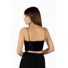 2-pack Women Black-white Rope Strap Cotton Crop Top Bustier Blouse Singlet
