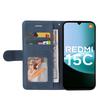 Для Xiaomi Redmi 15C 5G (США) (173мм)/15C 4G (США) (173мм) Кожаный чехол-подставка для телефона с кошельком и двухцветным дизайном