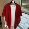 Fashion Hollow Out Knit Triangular Neck Scarf For Women Lightweight Sun Protection