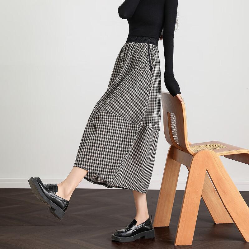 Женская полосатая юбка-миди с рукавами-фонариками Demana