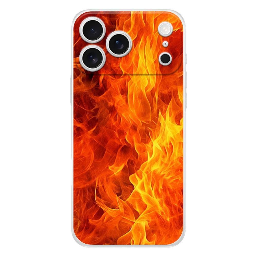 Мягкий прозрачный чехол для телефона для iPhone 17 Air 16E 16 11 15 14 Pro MAX 12 13 7 8 Plus SE Пасхальный чехол Полная защита задней панели Узор пламени