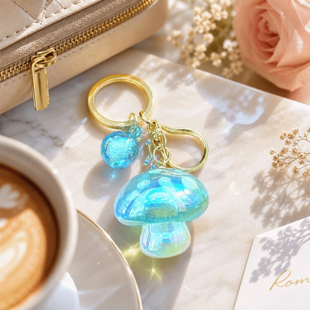Acrylic Mushroom Keychain Ornaments Bag Hanging Pendant Exquisite Mushroom Pendant Accessory