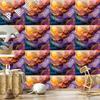 Ink Wallpaper Purple and Orange for Living Room and Bedroom 50x1000