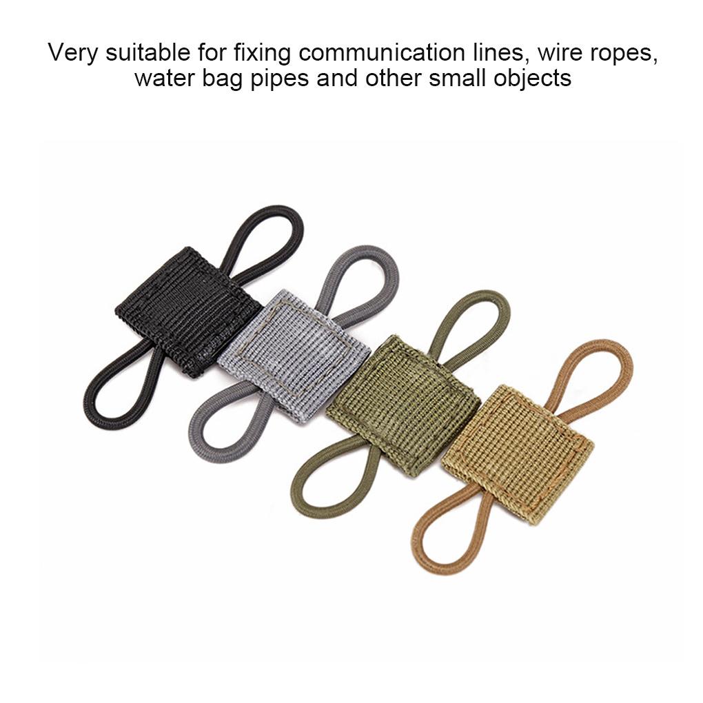 Tactical Ribbon Buckle Binding Retainer Outdoor Bag Fixing Accessory Replacement for Elastic Rope Webbing Buckle