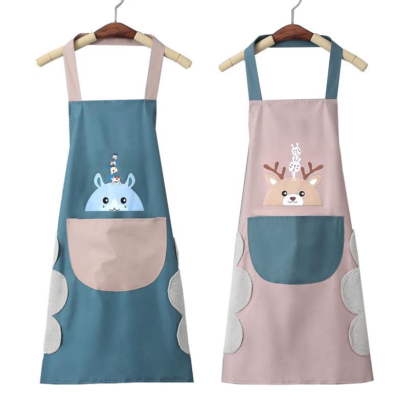 Waterproof & Oil-Proof Kitchen Apron - Trendy Unisex Design for Cooking and Household Tasks