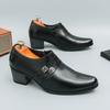 Plus Size Men High Heel Dress Shoes Business Formal Oxfords Elevator Leather Shoes Height Increase Stylish Office Wedding Party