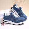 Fashion Women's Spring Autumn Casual Sports Shoes Plus Size Fashion Blue Denim Platform Sneakers Woman Thick Sole Non Slip Walking Shoes
