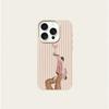 Модный розовый полосатый ковбойский ботинок Чехол для iPhone 17Air 16 15 14pro 13 12 11 Pro Max Plus Роскошный Y2K Эстетика Мягкий ТПУ Чехол