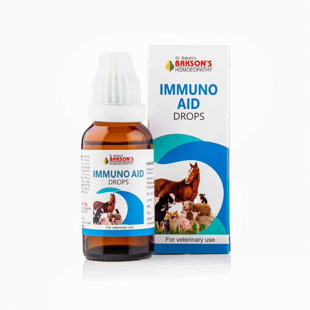 Bakson Veterinary Immuno Aid Drops For Young Pets Vitality Support Daily Wellness Growth Development 30 ml Pack Of 1