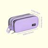 Large capacity pencil case with three-layer zipper, student stationery bag, simple and multifunctional pencil case