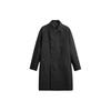 Solid Color Double-Breasted Mid-Length Coat Men Coats Black 5854330 800