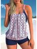 New High Quality, Comfortable, Sexy Women's Colorful Spotted Leopard Print Swimwear Vest Shorts Two Piece Set S-6XL