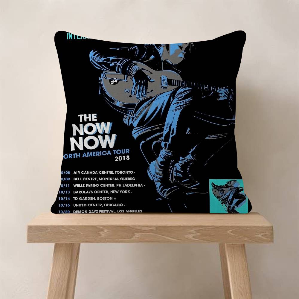 Retro Music GGorillazS Pillow Cover Sofa Cushion Cover Home Room Decoration Children Gift