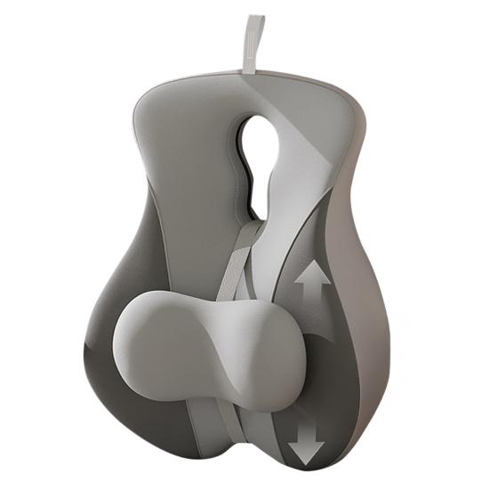 Подушка для облегчения боли в спине, Подушка с эффектом памяти для поясничной поддержки, Подушка для поддержки спины стула с регулируемым ползунком для офисных работников, компьютерных геймеров