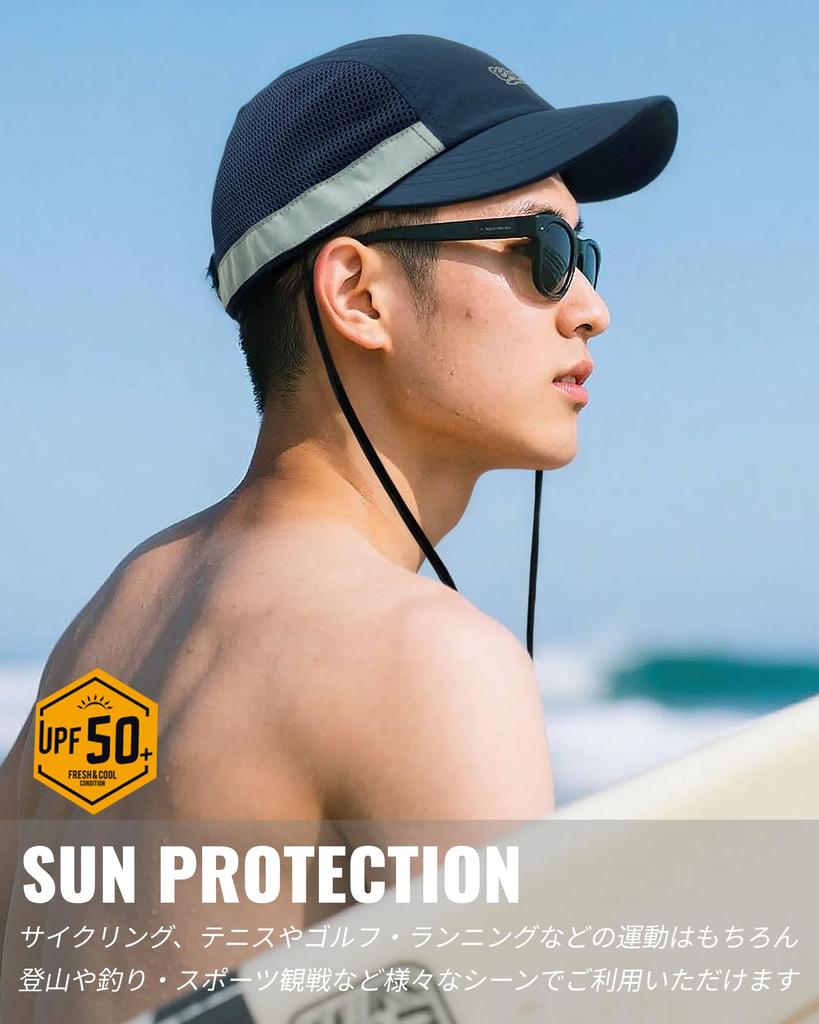 Clape Mesh Cap with Beach Adjustable Nylon 4 Outdoor UV Sports Cap Men's Drawstring, Reflective, Breathable, Cap, Cycling, Hiking, Drawstring, Cap,