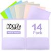 Heavy Duty Plastic Folders with 2 Pockets (7 Pack),Fit Letter Size Paper, Assorted Colors for School,Office and Home