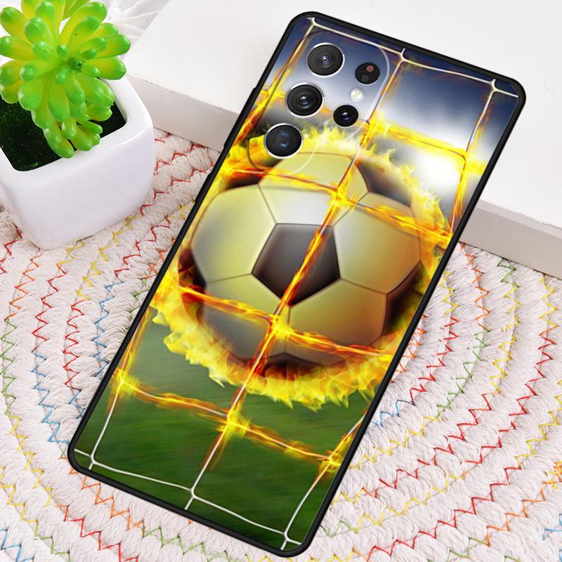 Чехол для телефона Fire Football Ball Soccer для Samsung Galaxy note 10 pro S26 Ultra S23 S24 FE S25 S21 S22 PLUS ударопрочный