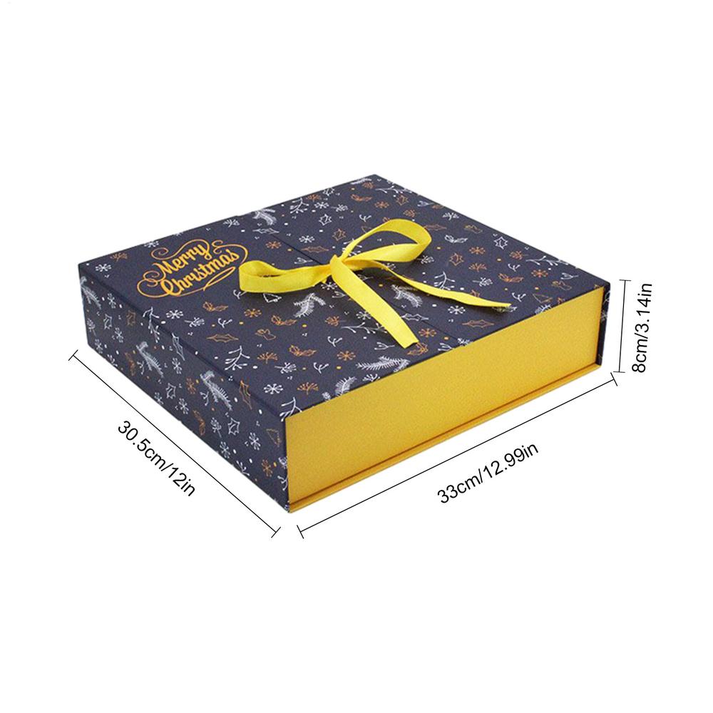 24pcs/set Christmas Advent Calendar Box Kraft Paper Candy Box 24 Days Countdown To Xmas Gift Boxes Navidad New Year Decorations