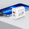 Быстрая зарядка 65 Вт USB Type C Зарядное устройство EU PD 3.0 Quick Charge Настенный адаптер для телефона Для iPhone 15 Xiaomi Huawei Samsung