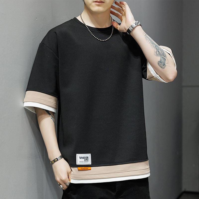 Летняя мужская футболка Fashion Brother Printed Retro Casual Short-sleeved T Shirt Men's Tops