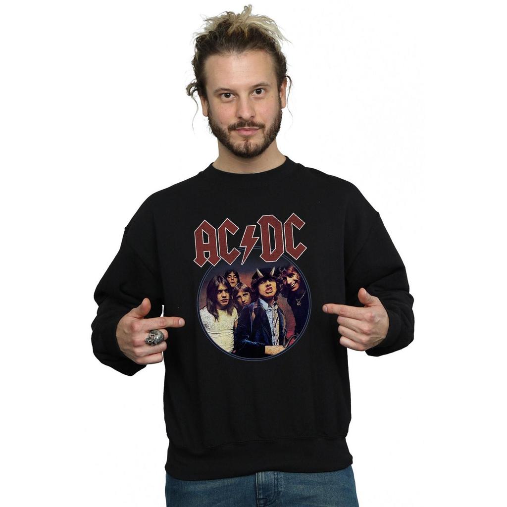 AC/DC Mens Highway To Hell Circle Sweatshirt