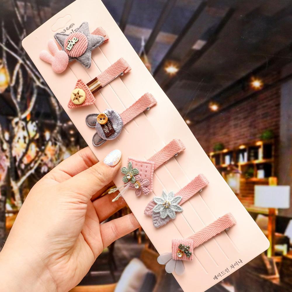 Кавайный Мультяшный Принцесса Детский Набор Заколок для Волос Девочки Дети Цветок Заколки Зажим Аксессуары Заколки Заколка Головной Убор Головной Убор