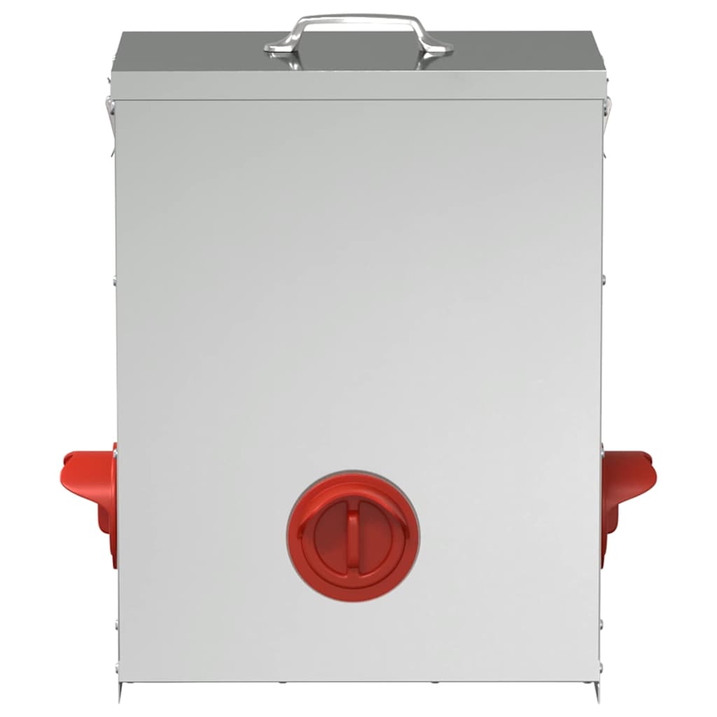 Chicken Feeder 2 pcs Silver 32.5 x 20.5 x 43 cm