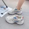 Женская повседневная обувь 2024 Осень Дышащие кроссовки Платформа Белые Массивные Спортивные тренеры Оригинальная Модная Вулканизированная обувь