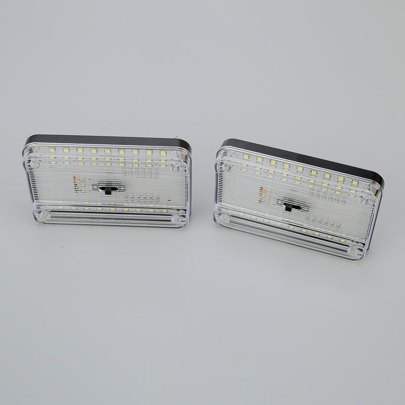 2Pcs 12V 36 LEDs White Interior Roof Dome Light Lamp Clear Lens Fit for Nissan Navara D21-23 Frontier Pickup