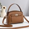 Chic Summer Small Square Bag For Women In Trendy Color Block Soft Leather With Zipper Closure
