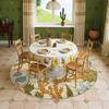 Green Botanical Print Round Rug Washable Area Rugs Indoor Circle Modern Tropical Desert Cactus Soft Non-Slip Carpet for Living