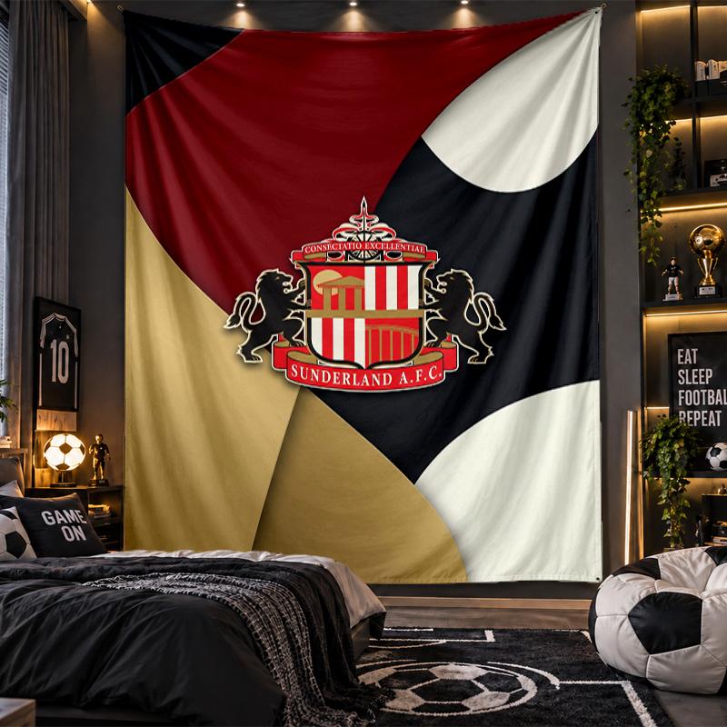 Wall Hanging Tapestry Sunderland Football Print Cloth for Living Room Bedroom Home Decor