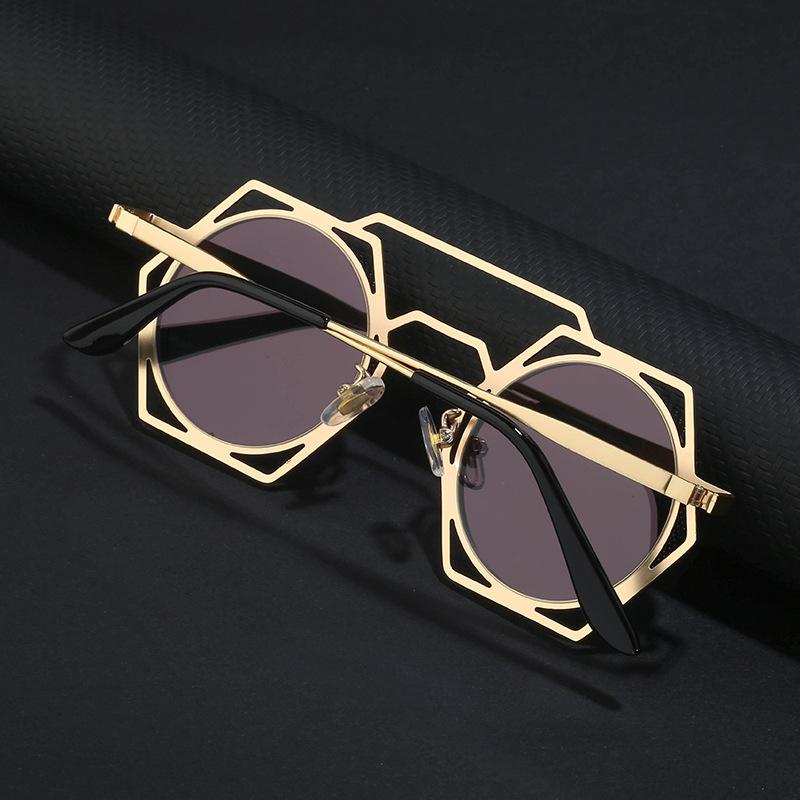 Steampunk Style Sunglasses Men'S Personality Metal Sunscreen Sunglasses Women'S Tide Shades