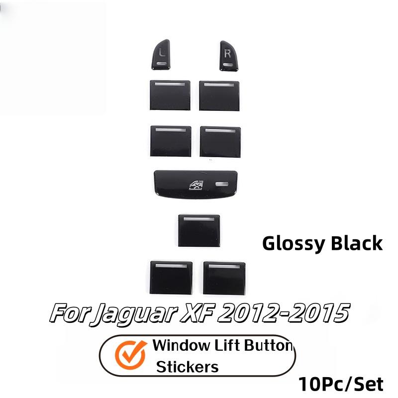 For Jaguar XF XJ 2010-2019 Stainless Steel Black Car Central Control Multimedia Air Button Cover Trim Sticker Car Accessories lqrd4